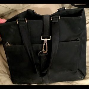 DKNY Black Vinyl Tote